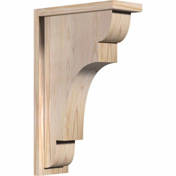 Ekena Millwork New Brighton Smooth Corbel w/Backplate, Douglas Fir, 5 1/2"W x 14"D x 22"H COR06X14X22NEB01SDF